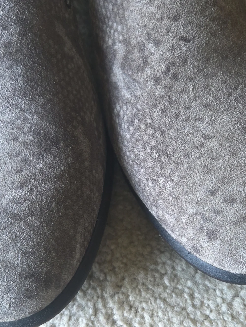 Sofft Severn Suede Leather Snakeskin Loafers Gray Size 10